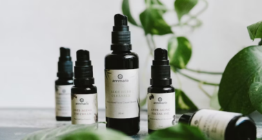 Annmarie Skin Care products in dark spritz bottles with white labels